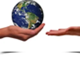 Earth held in hands